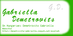 gabriella demetrovits business card